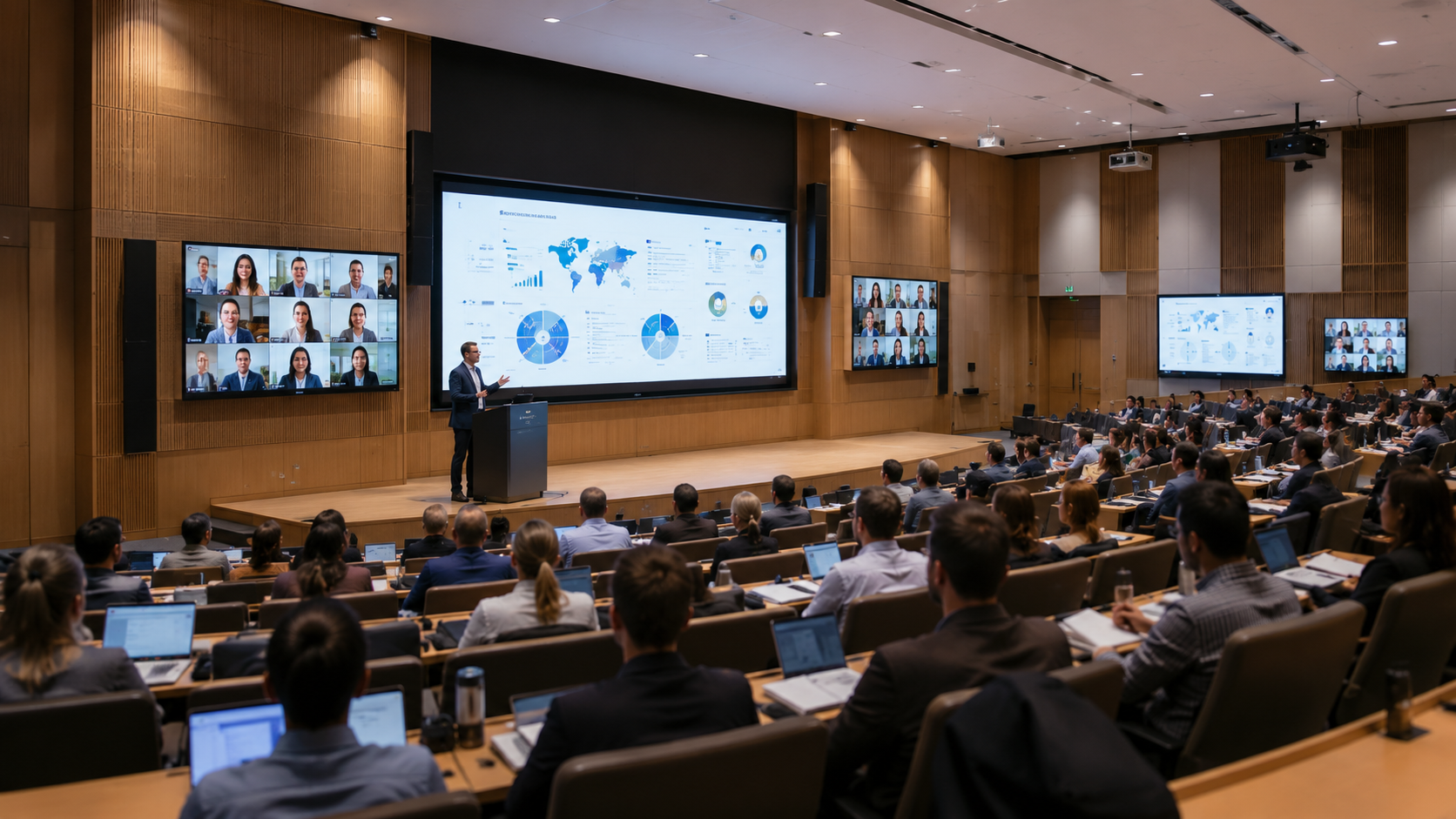 Hybrid Lecture Halls learning environment