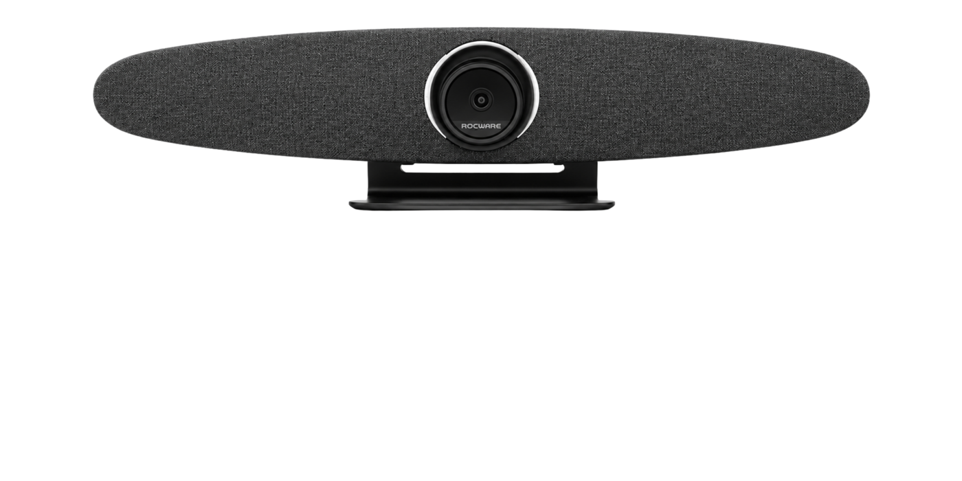 Front view of the Rocware RC10 4K USB video bar