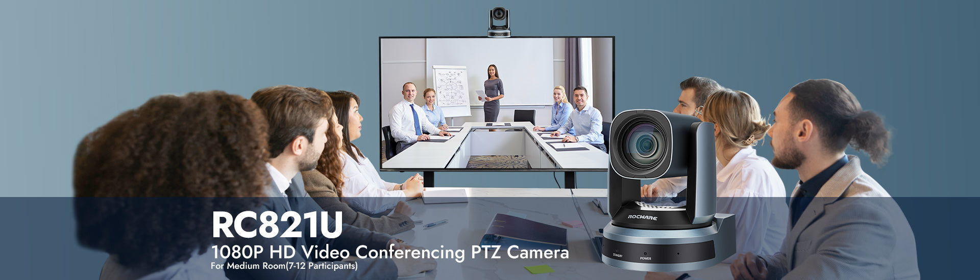 RC821U optical zoom demonstration showing wide and close-up views