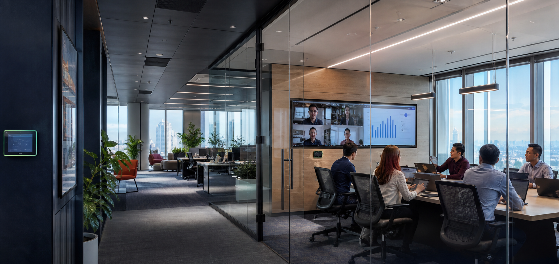 Connected Microsoft workplace and meeting environment